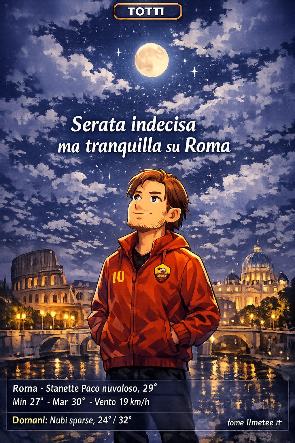 Storia meteo Roma notte - 18 Agosto 2026