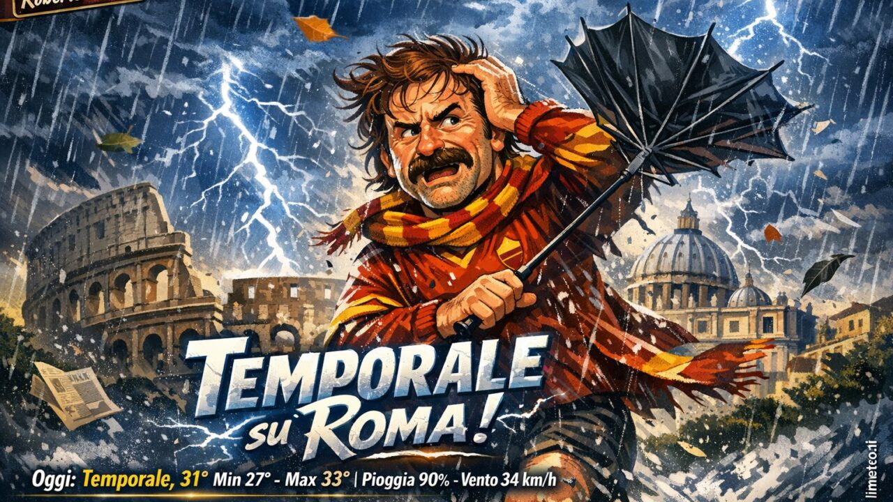 Meteo Roma, previsioni di oggi 21 Agosto 2026: temporale