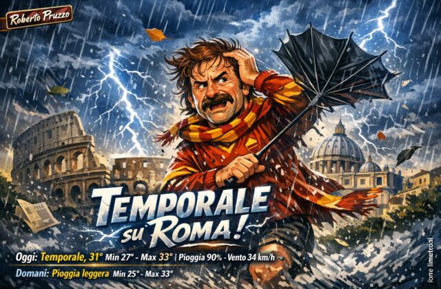 Meteo Roma, previsioni di oggi 21 Agosto 2026: temporale