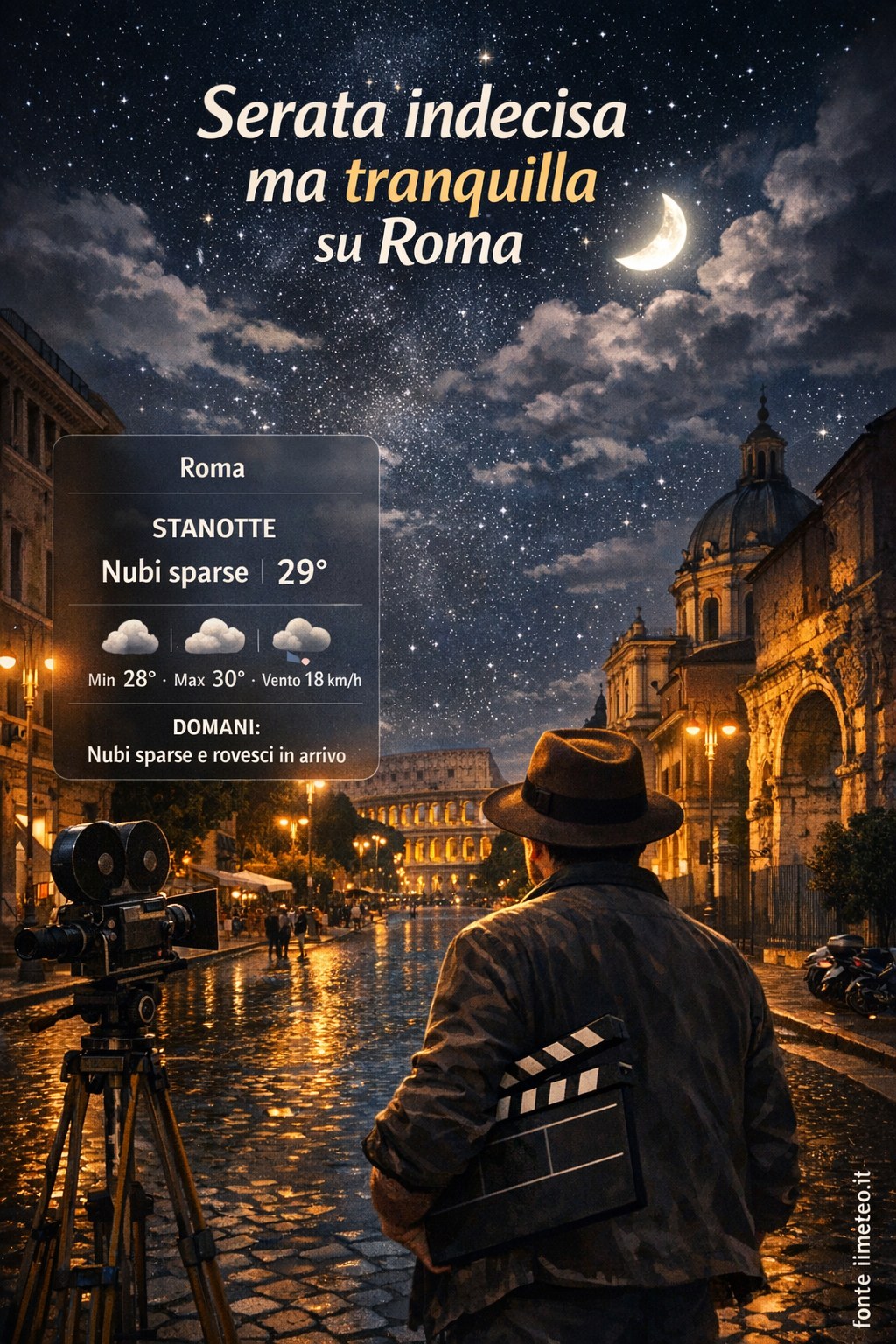 Storia meteo Roma notte - 24 Agosto 2026