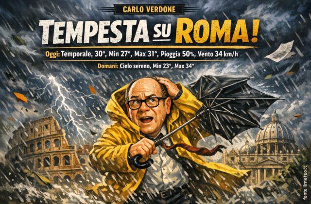 Meteo Roma, previsioni di oggi 25 Agosto 2026: temporale