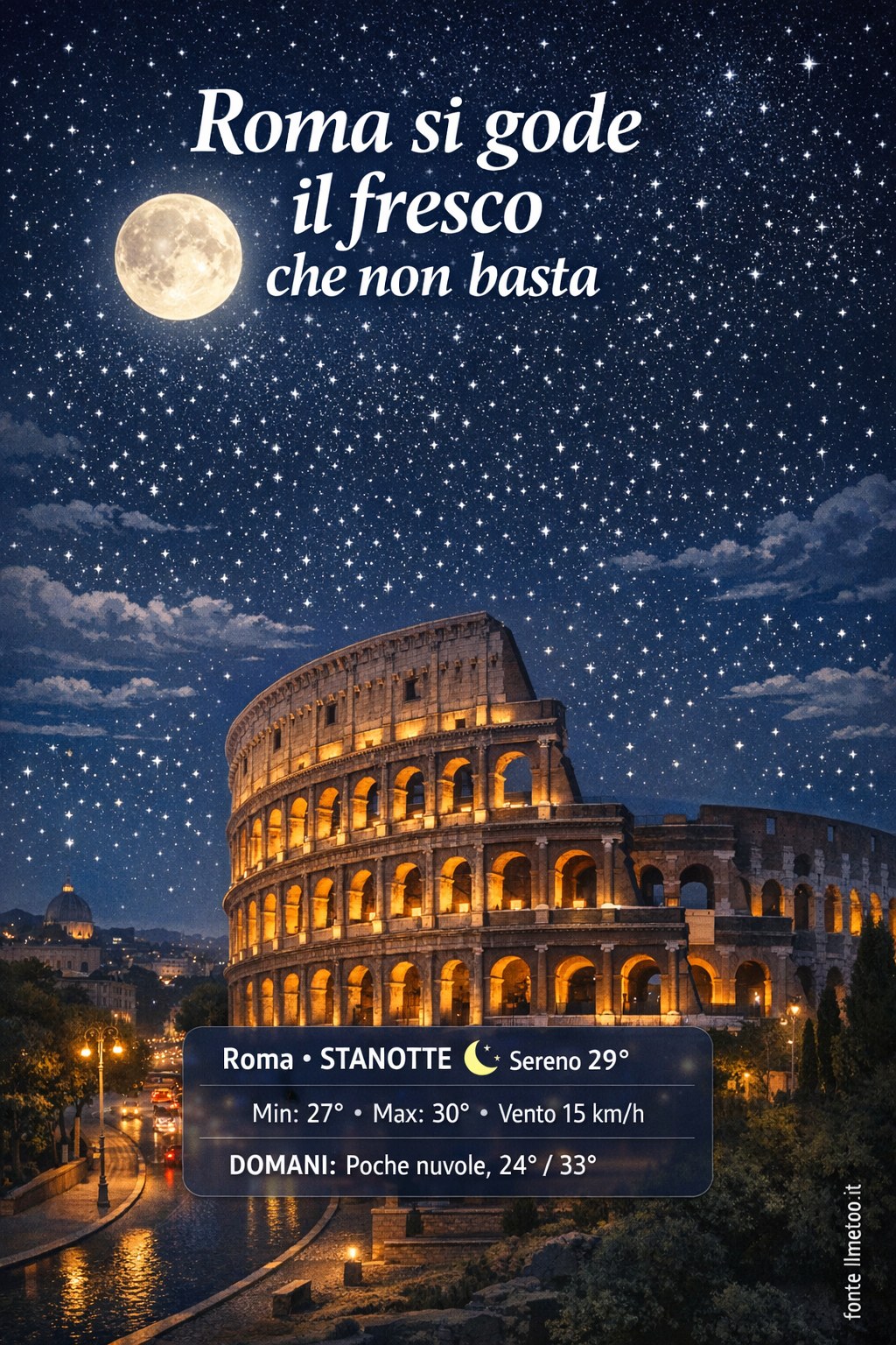 Storia meteo Roma notte - 25 Agosto 2026