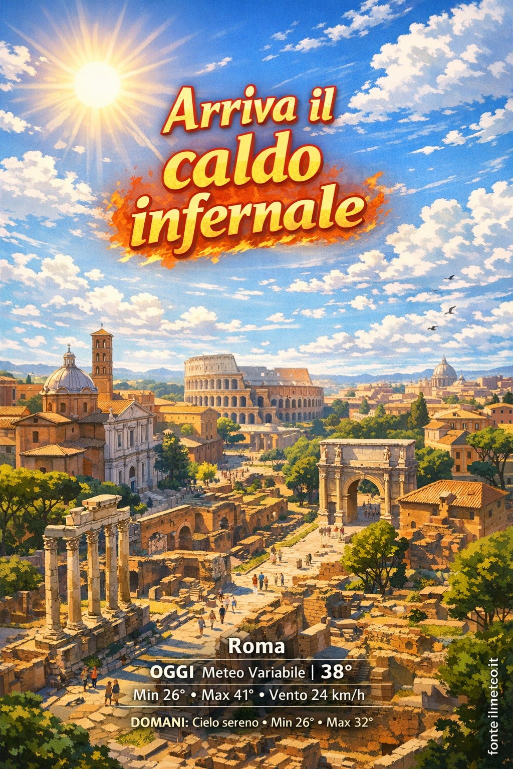 Storia meteo Roma oggi e domani - 28 Agosto 2026