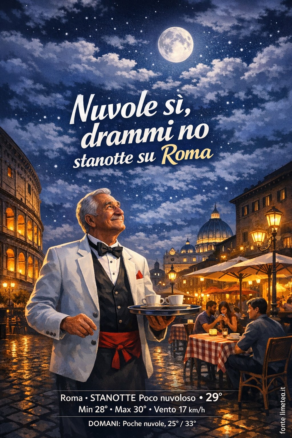 Storia meteo Roma notte - 29 Agosto 2026