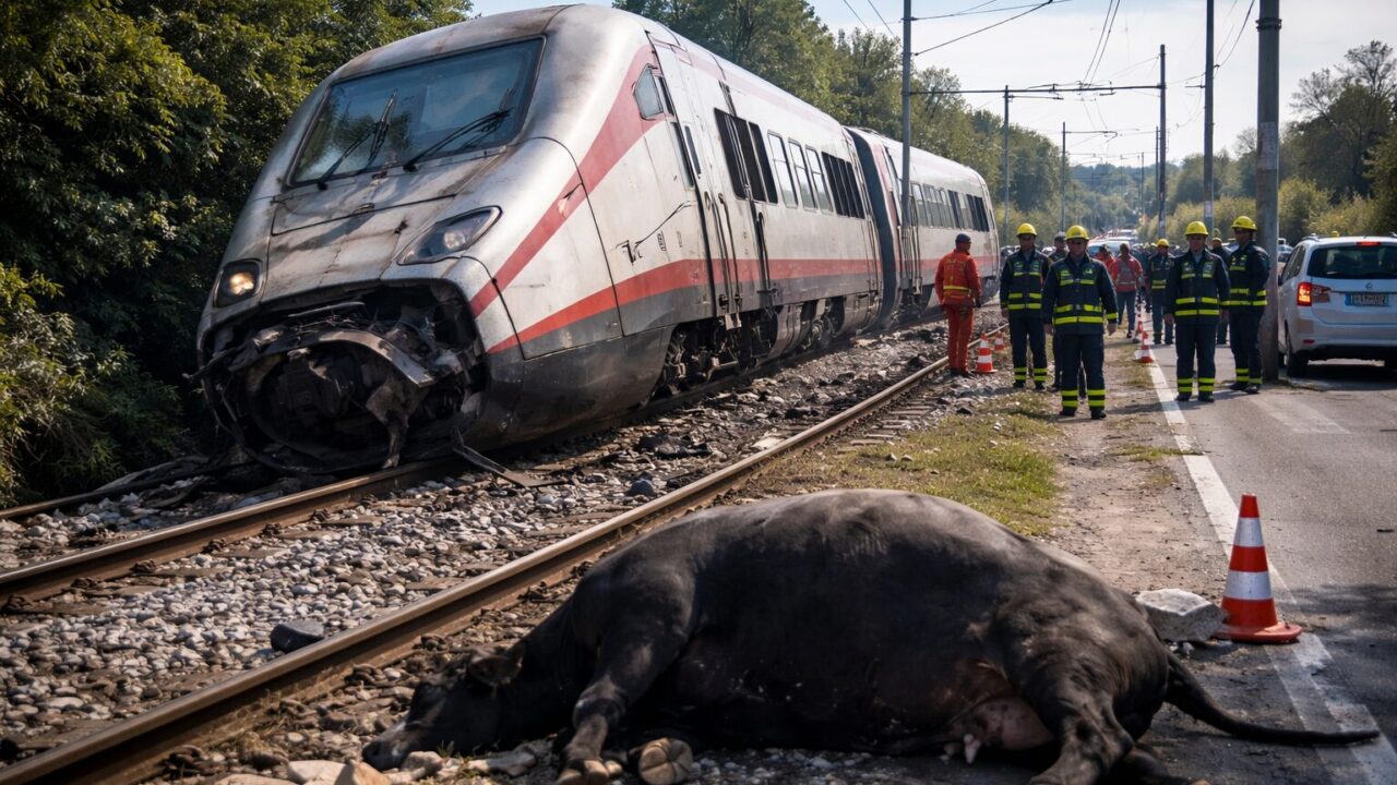 Montelibretti, il treno deragliato per colpa delle mucche: chi paga per la sicurezza?
