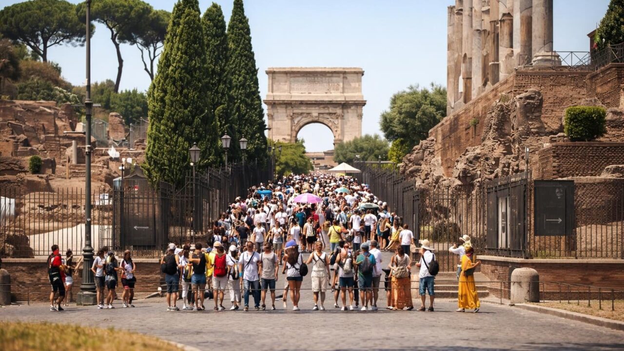 Roma in agosto: caldo torrido ma turisti a valanga, è boom!