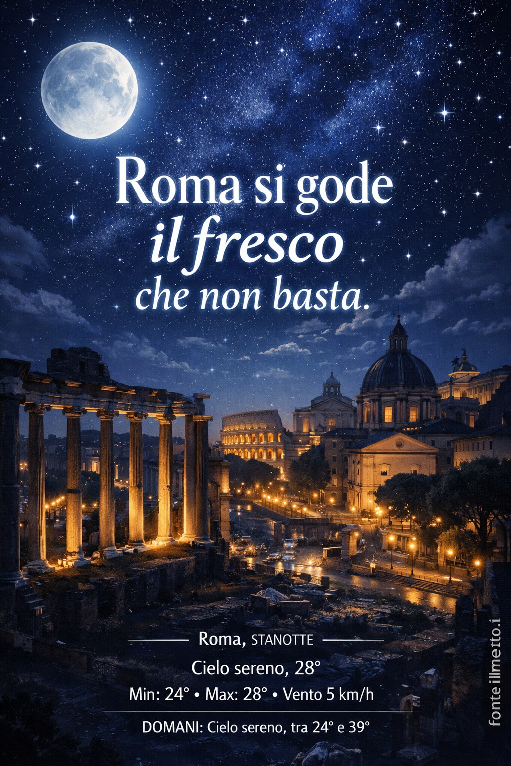 Storia meteo Roma notte - 17 Luglio 2026