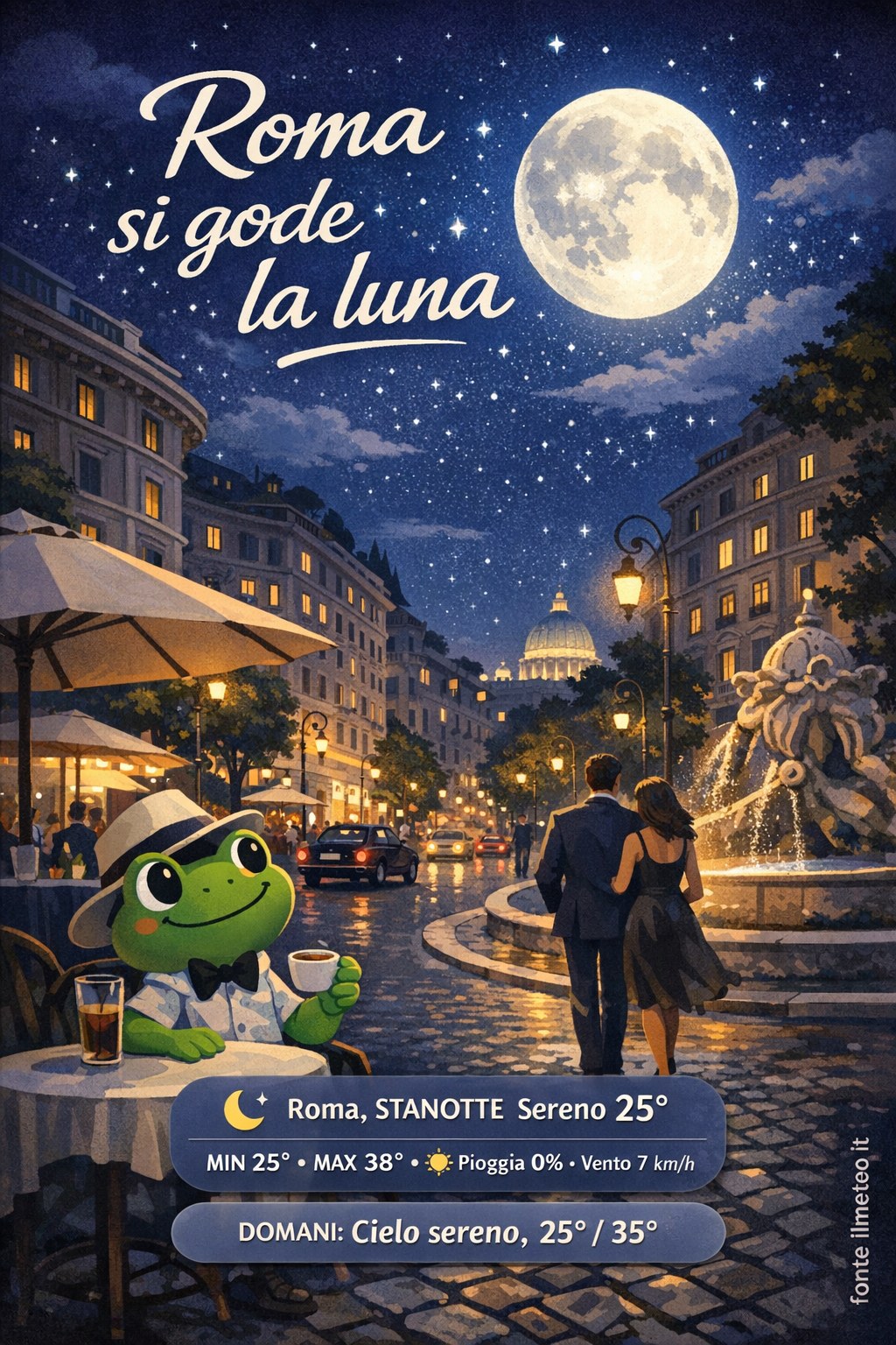 Storia meteo Roma notte - 9 Agosto 2026