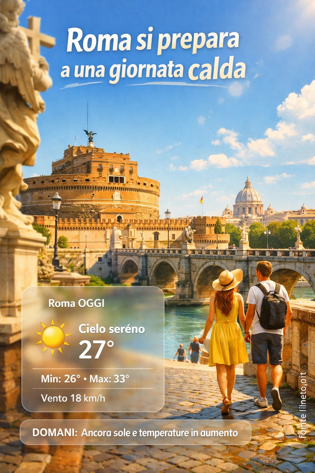 Storia meteo Roma oggi e domani - 27 Luglio 2026