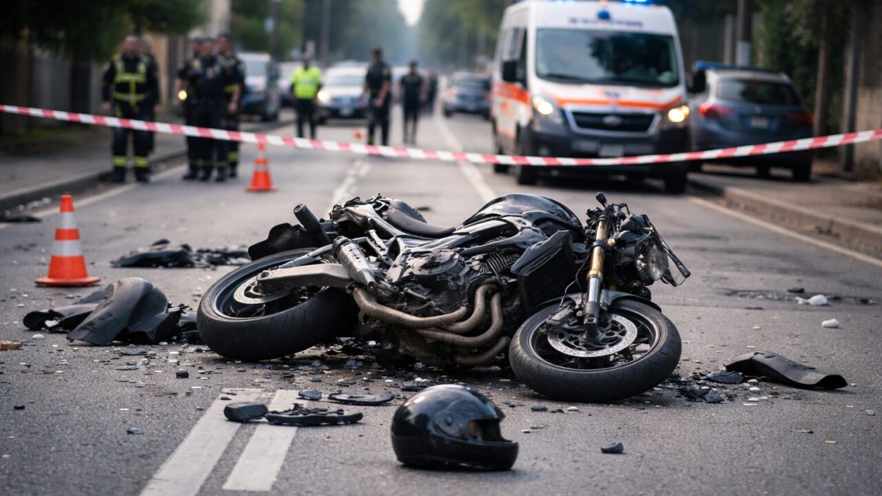 Tragedia a Paderno Dugnano: un motociclista di 35 anni perde la vita in un incidente tatale