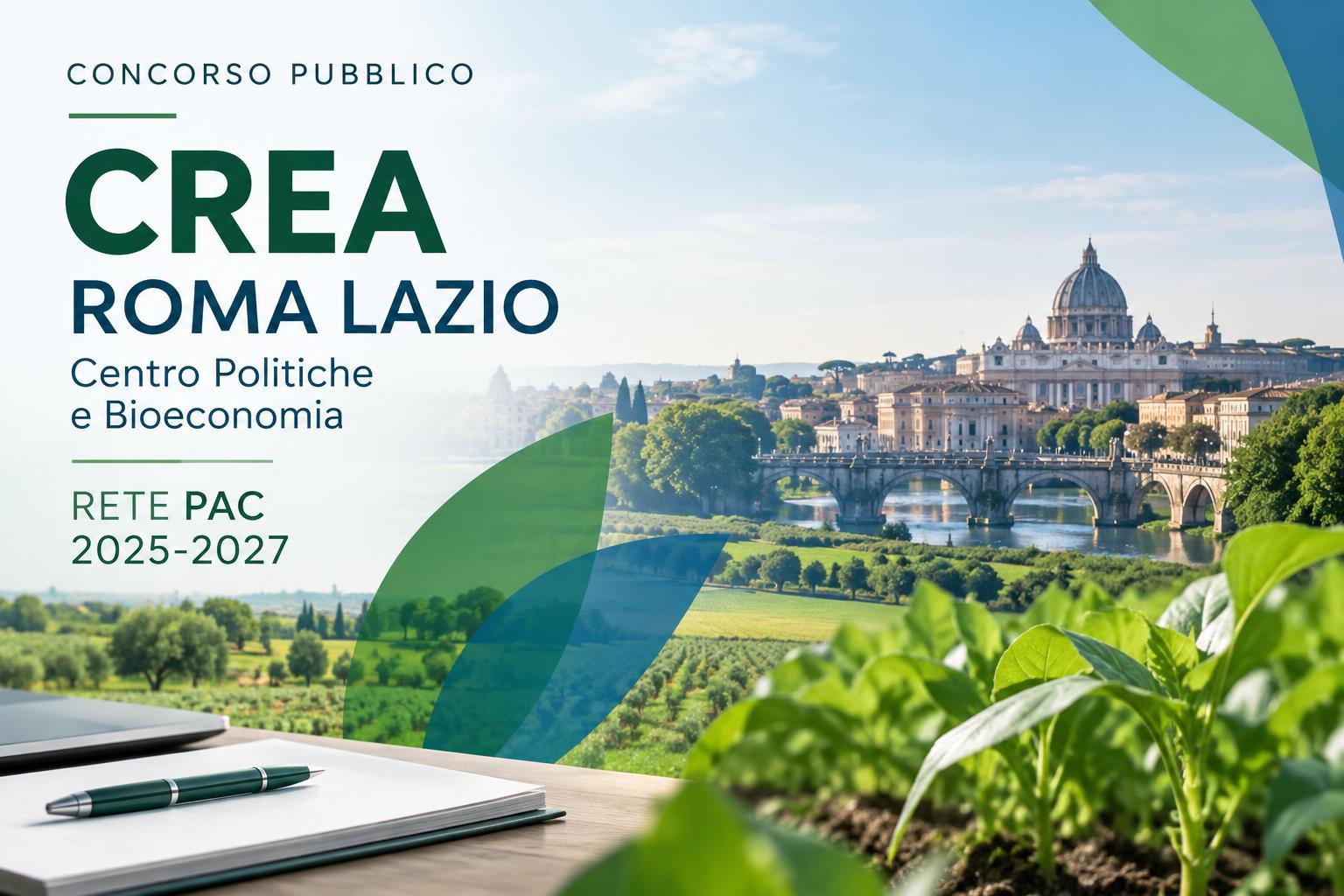 Roma: concorso CREA per incarico di ricerca di 12 mesi sul progetto RETE PAC 2025-2027