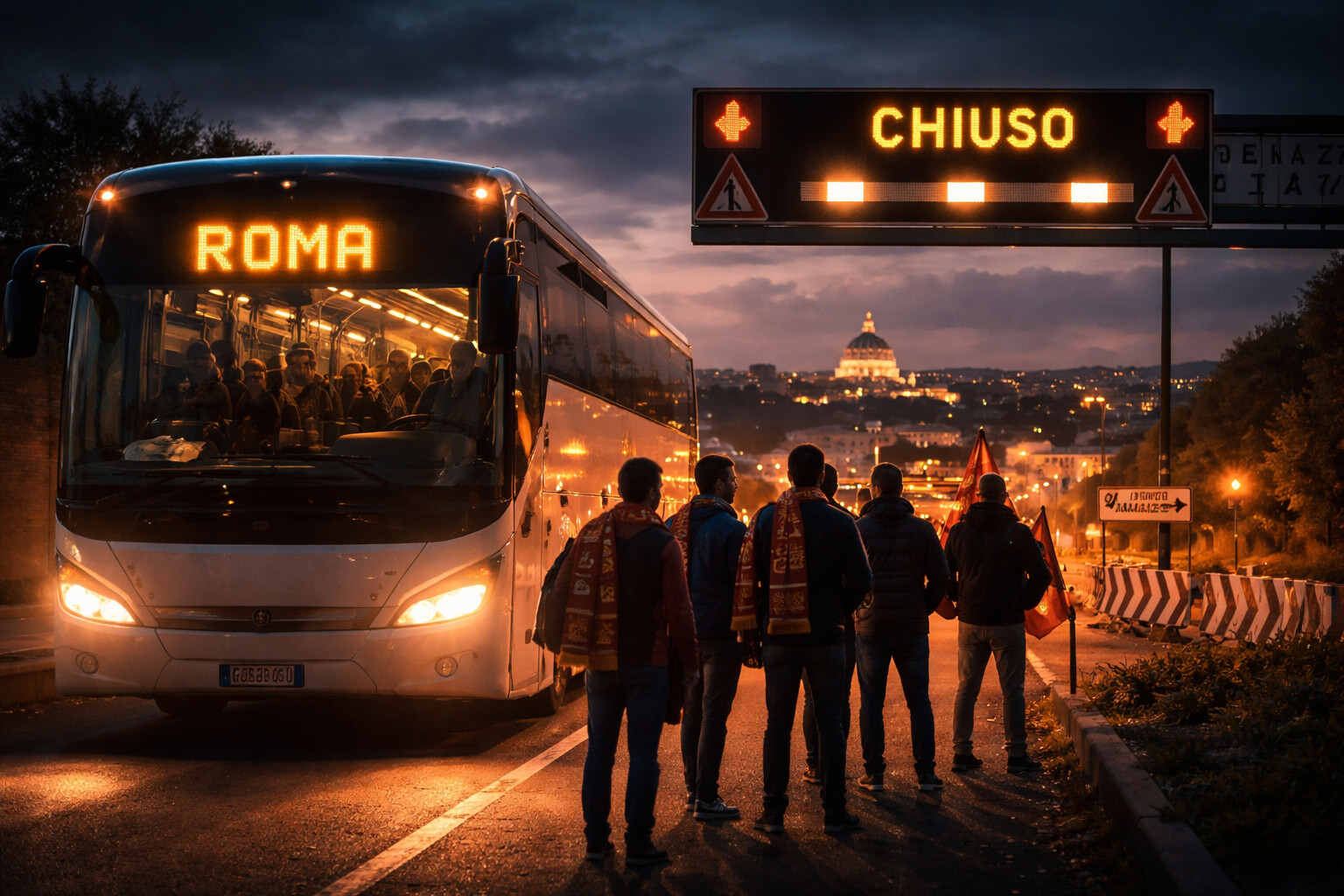A1 chiusa di notte: trasferte in pullman in bilico, ATAC annuncia corse straordinarie ma non basta