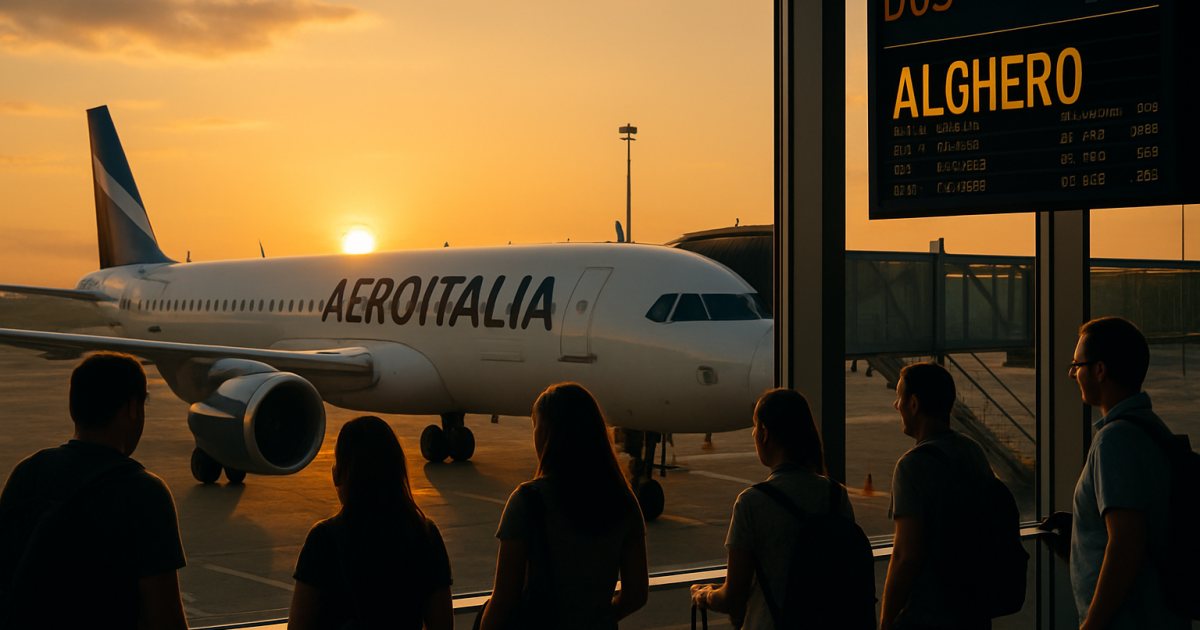 Aeroitalia: nuovo orario serale sulla Roma Fiumicino–Alghero e potenziamento dei posti in alcune date di ottobre