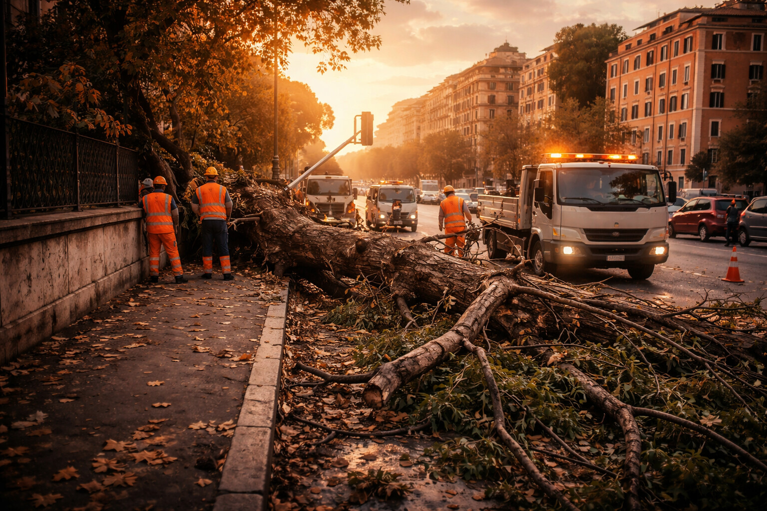 Alberi a terra, nubifragi e scirocco: il maltempo smaschera le fragilità del verde romano