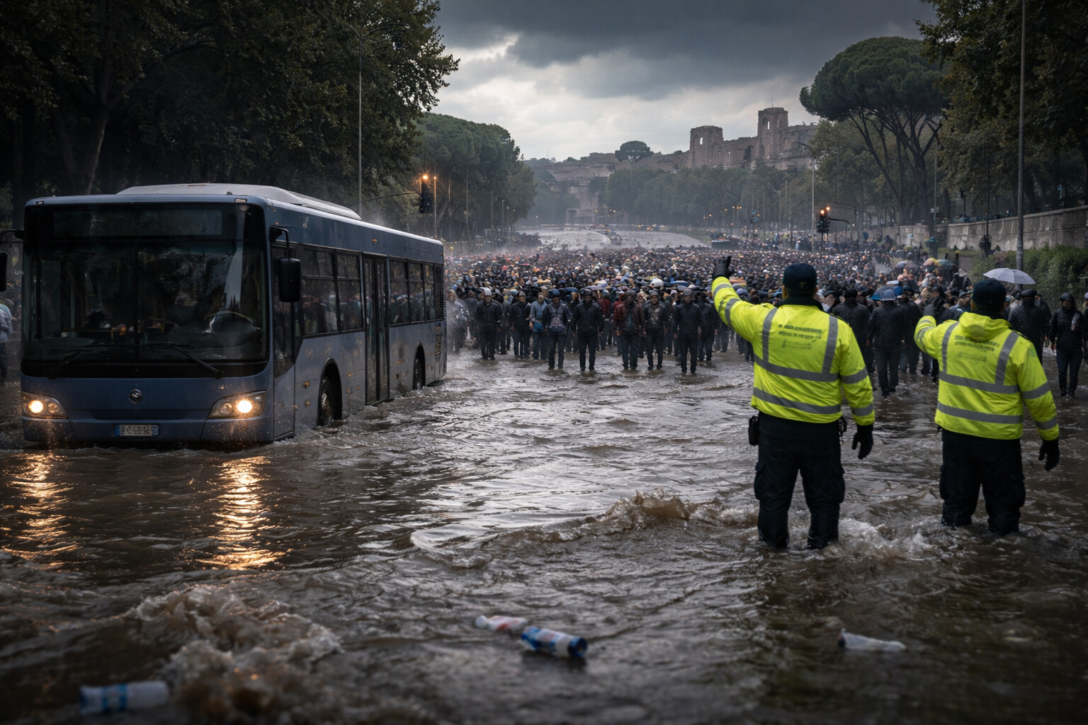 Allerta a catena a Roma: pioggia, indagine sugli ultrà e il Circo Massimo mettono alla prova trasporti e pronto soccorso