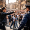 Borseggio in centro: carabiniera in borghese blocca due sospetti nella calca