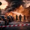 Capannelle, auto in fiamme: cinque moto distrutte in via Giovanni Silvagni