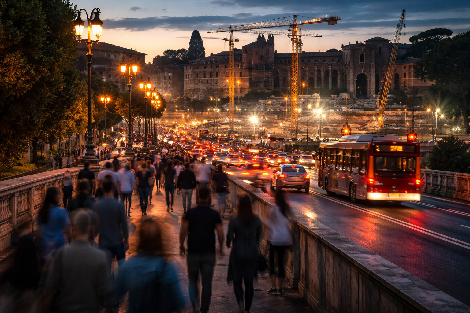 Circo Massimo tra cantieri e varchi: la vera partita è la mobilità notturna