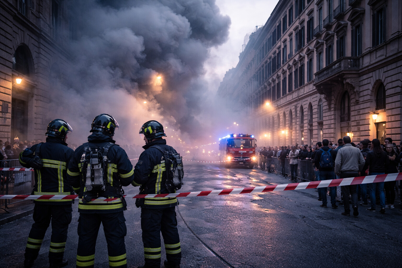 Esquilino, negozio di telefonia in fiamme: batterie in combustione, evacuato un palazzo