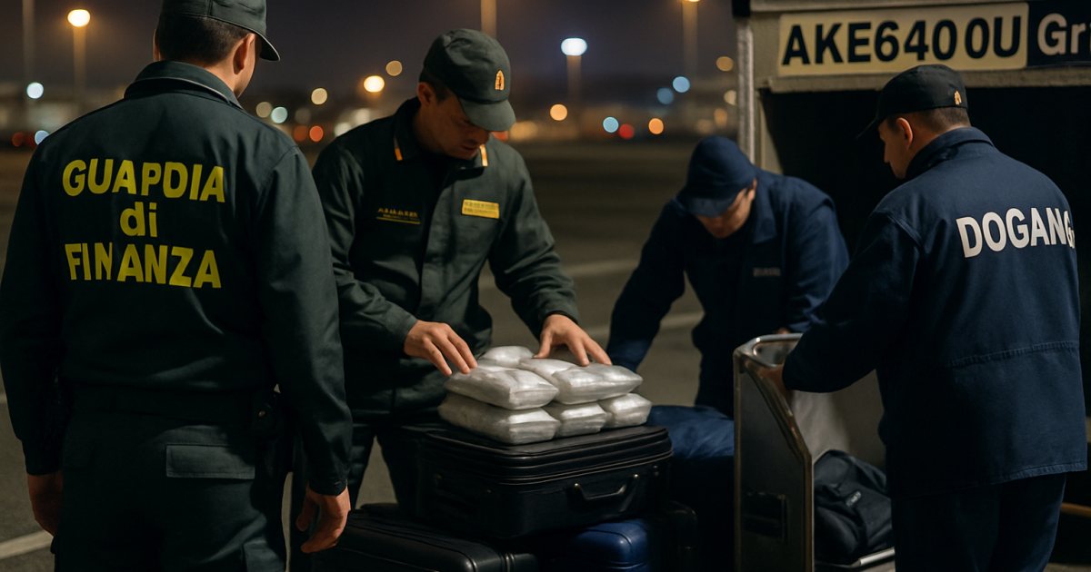 Fiumicino: sequestrati 50 kg di ketamina, tre corrieri taiwanesi arrestati