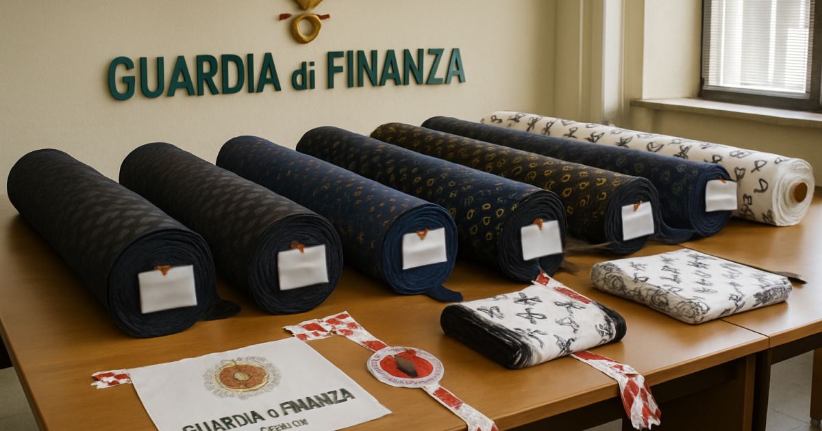 GdF Cremona: ricostruita filiera del falso, sequestrati oltre 7.000 mq di stoffa con marchi contraffatti