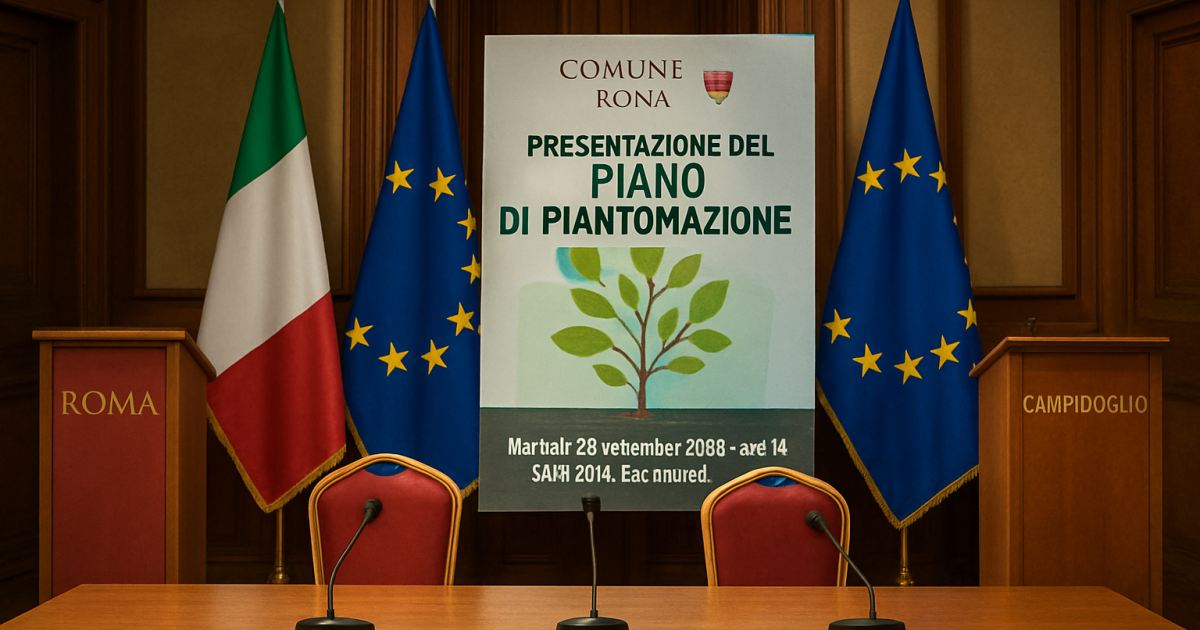 Il Comune di Roma presenta il Piano di piantumazione per la stagione agronomica 2026-2027