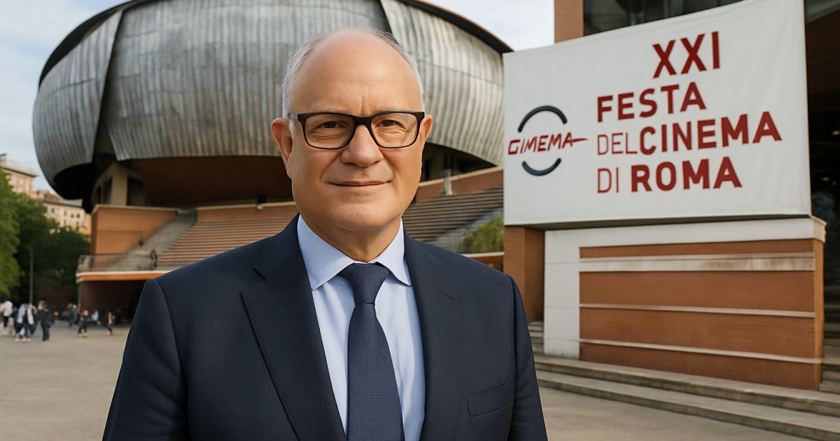 Il sindaco Roberto Gualtieri alla conferenza stampa per la XXI Festa del Cinema di Roma