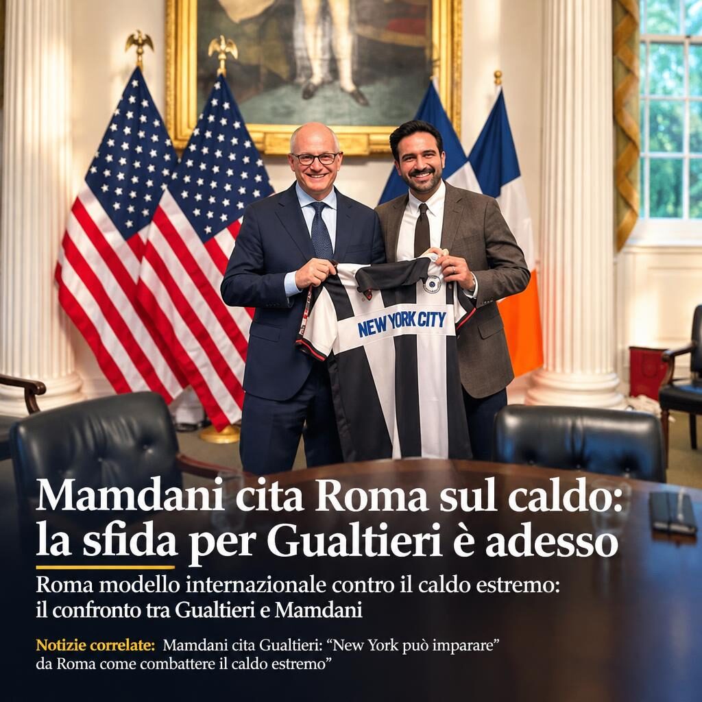 Mamdani cita Roma sul caldo: la sfida per Gualtieri è adesso