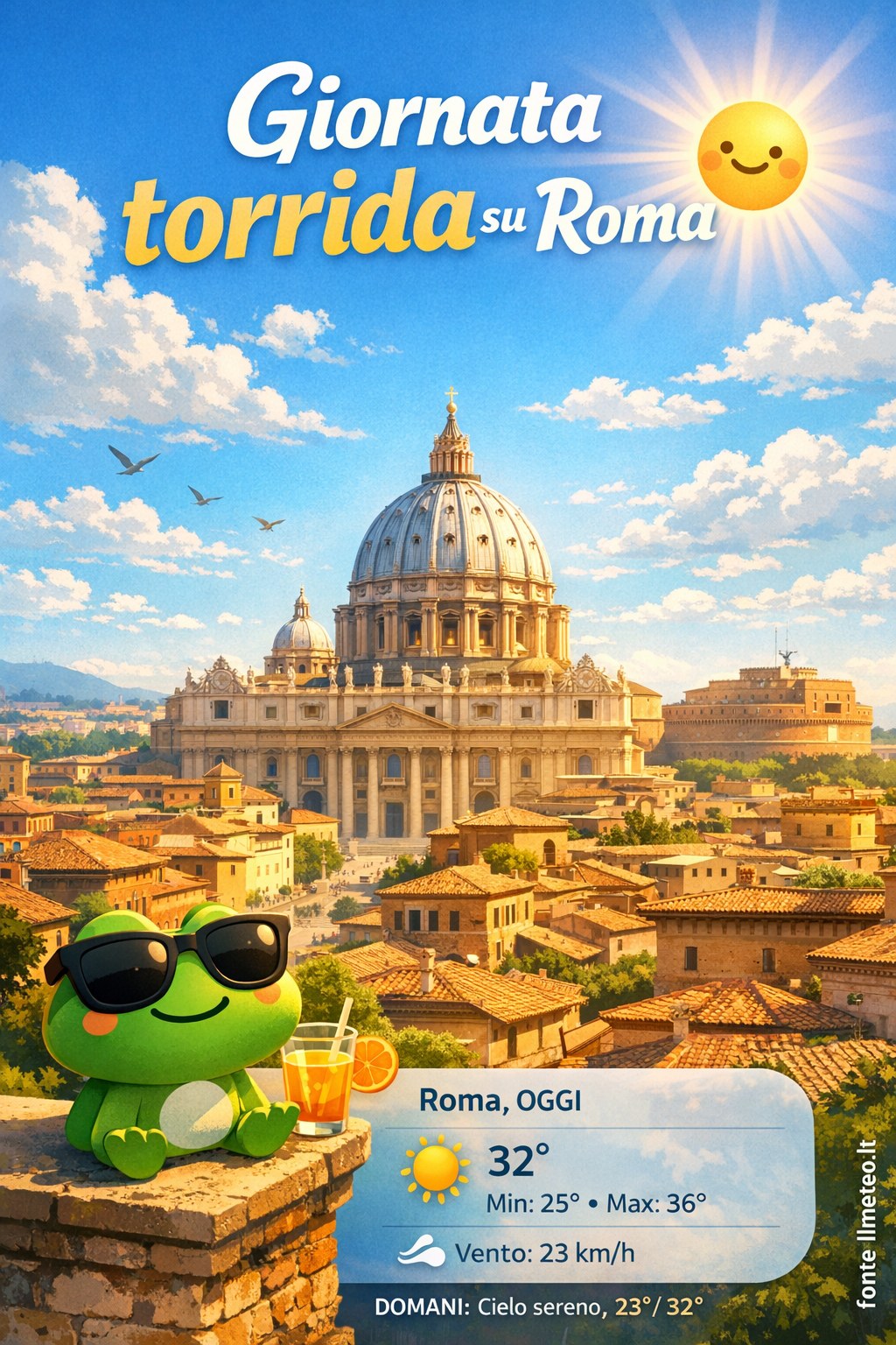 Storia meteo Roma oggi e domani - 1 Settembre 2026