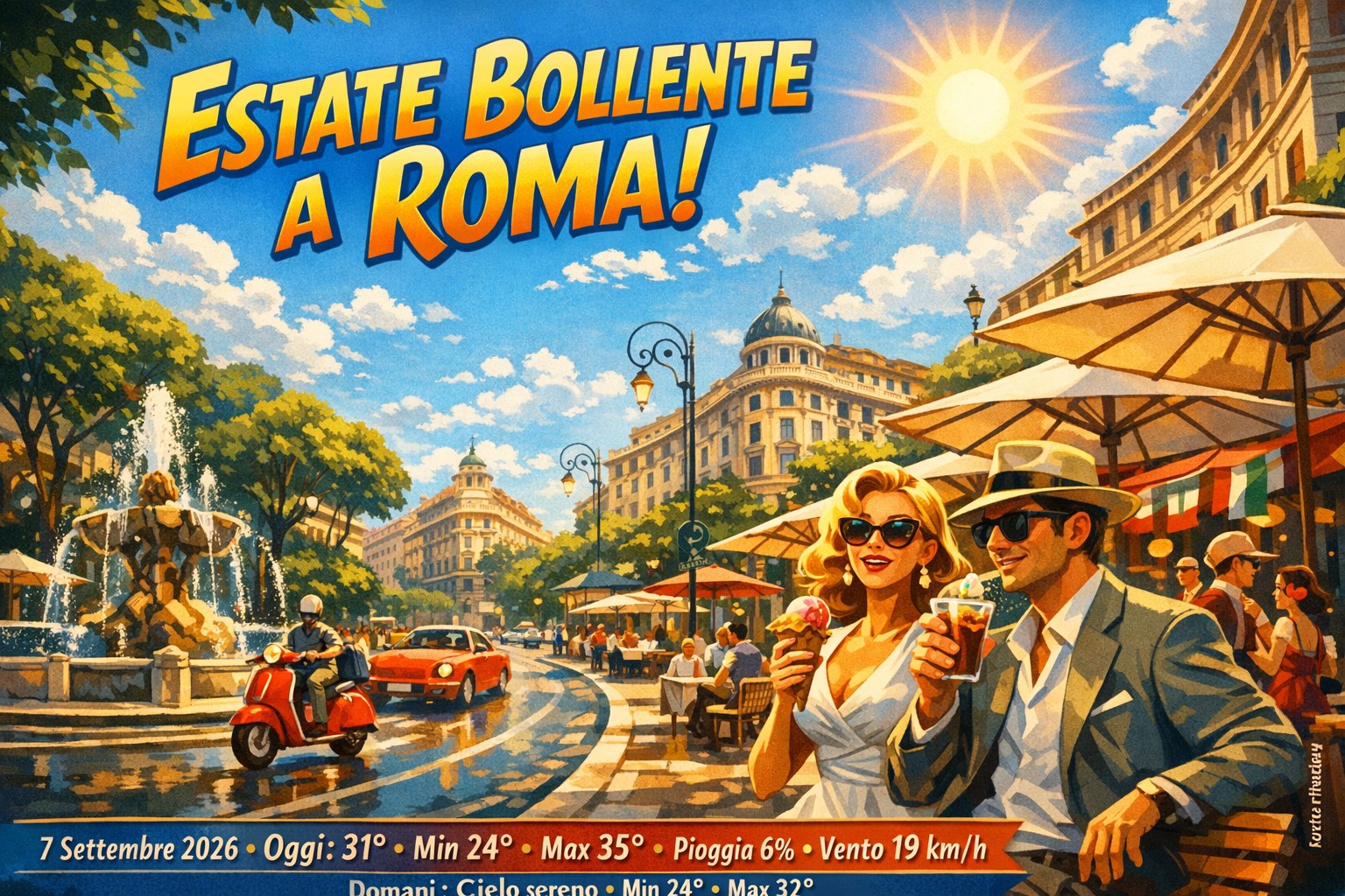 Meteo Roma, previsioni di oggi 7 Settembre 2026: sole e caldo