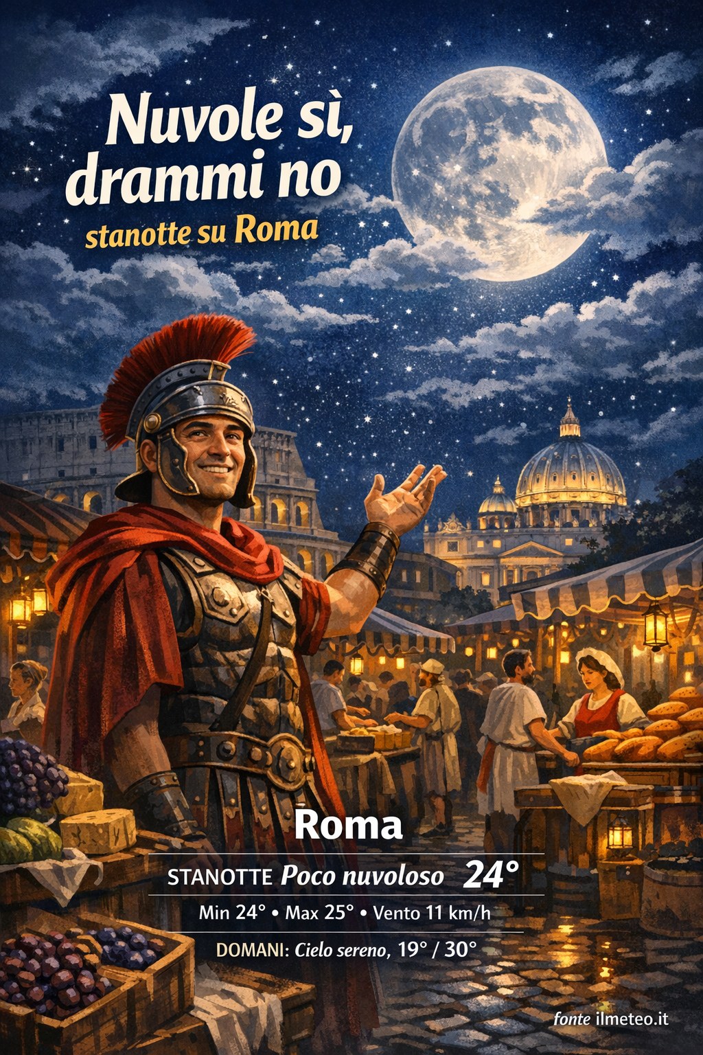 Storia meteo Roma notte - 19 Settembre 2026