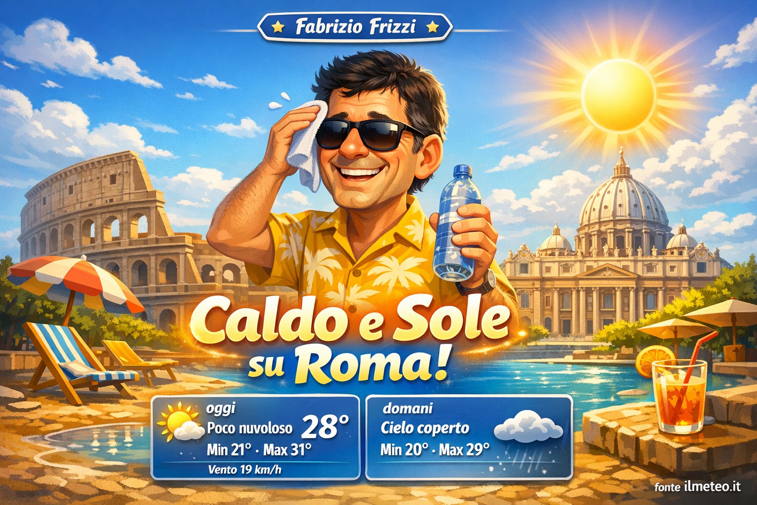 Meteo Roma, previsioni di oggi 21 Settembre 2026: poco nuvoloso