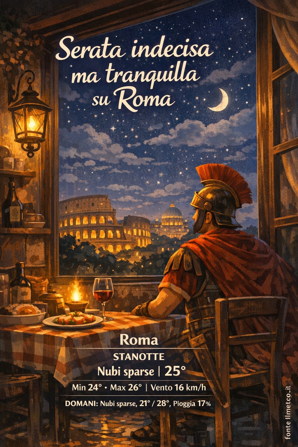 Storia meteo Roma notte - 21 Settembre 2026