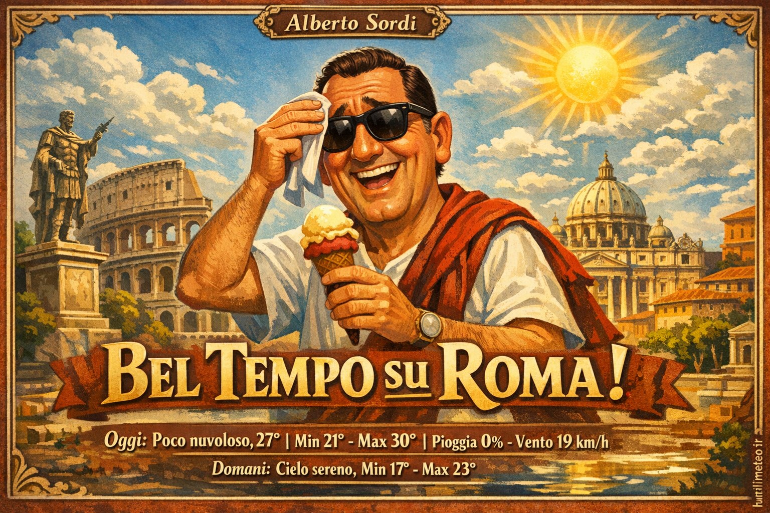 Meteo Roma, previsioni di oggi 22 Settembre 2026: poco nuvoloso