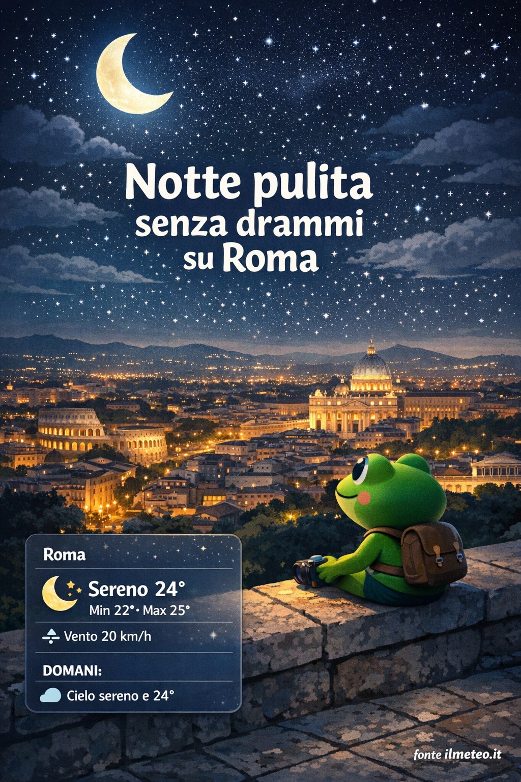 Storia meteo Roma notte - 22 Settembre 2026
