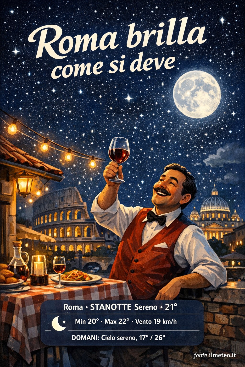 Storia meteo Roma notte - 23 Settembre 2026