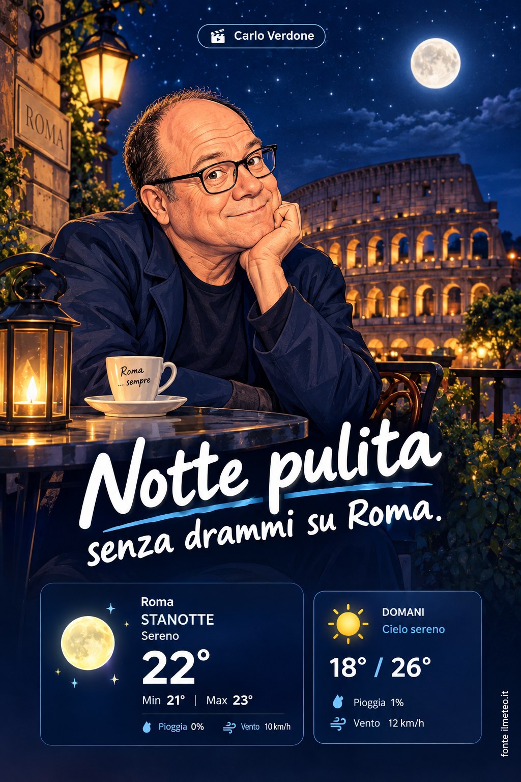 Storia meteo Roma notte - 29 Settembre 2026