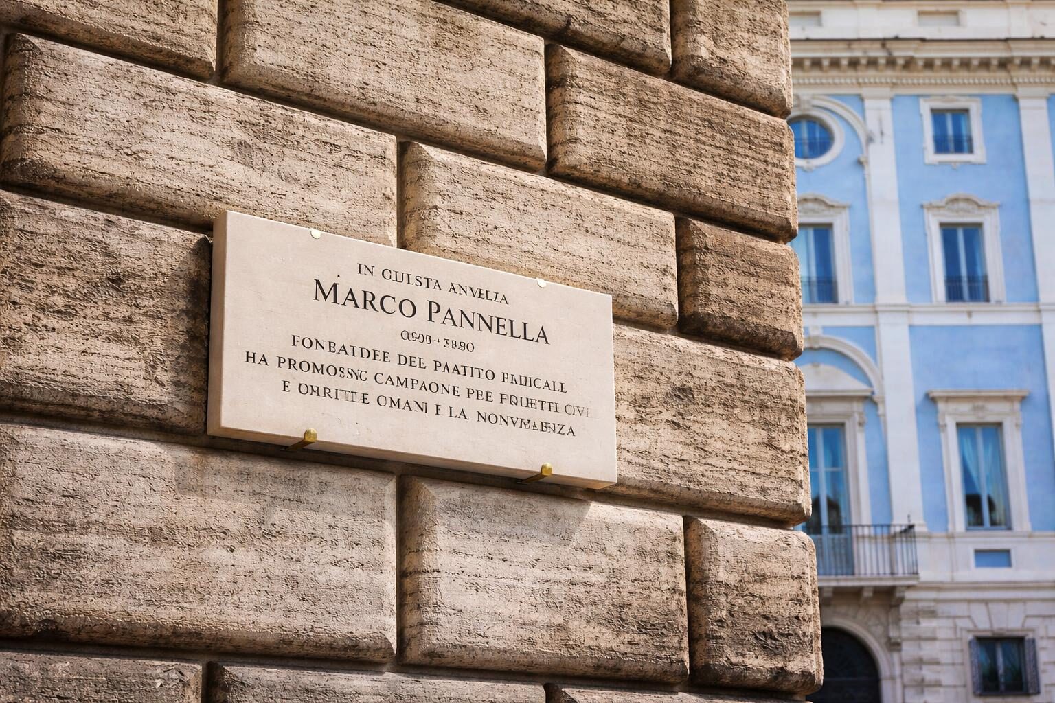 Pannella, la targa e il dilemma dei diritti civili: un omaggio che divide