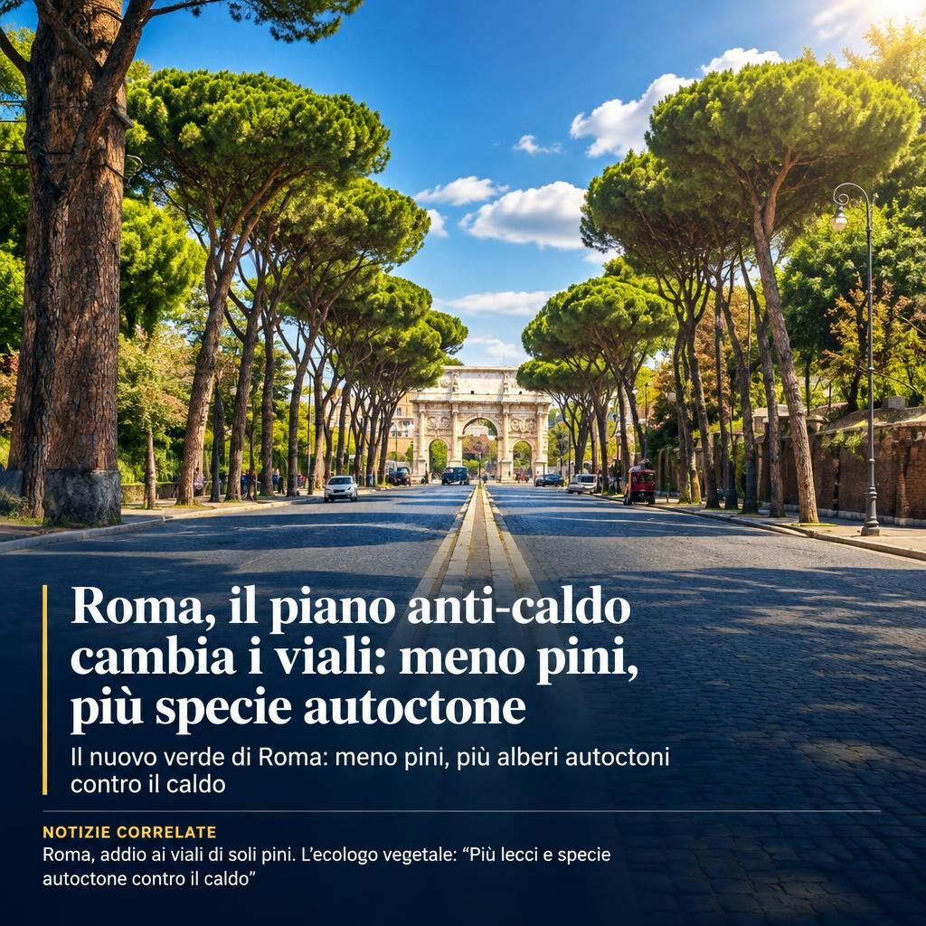 Roma, il piano anti-caldo cambia i viali: meno pini, più specie autoctone