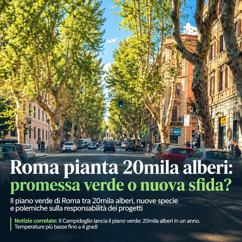 Roma pianta 20mila alberi: promessa verde o nuova sfida?