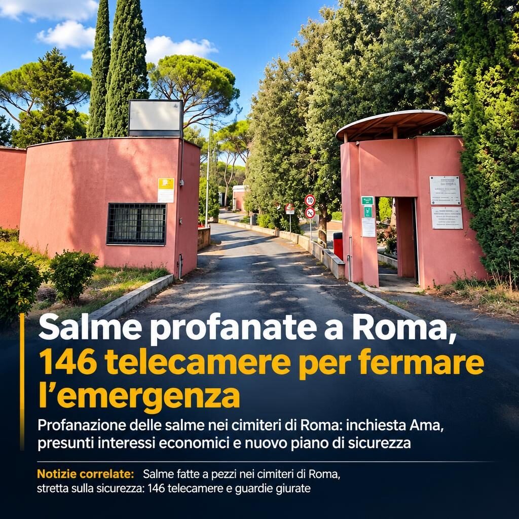 Salme profanate a Roma, 146 telecamere per fermare l’emergenza