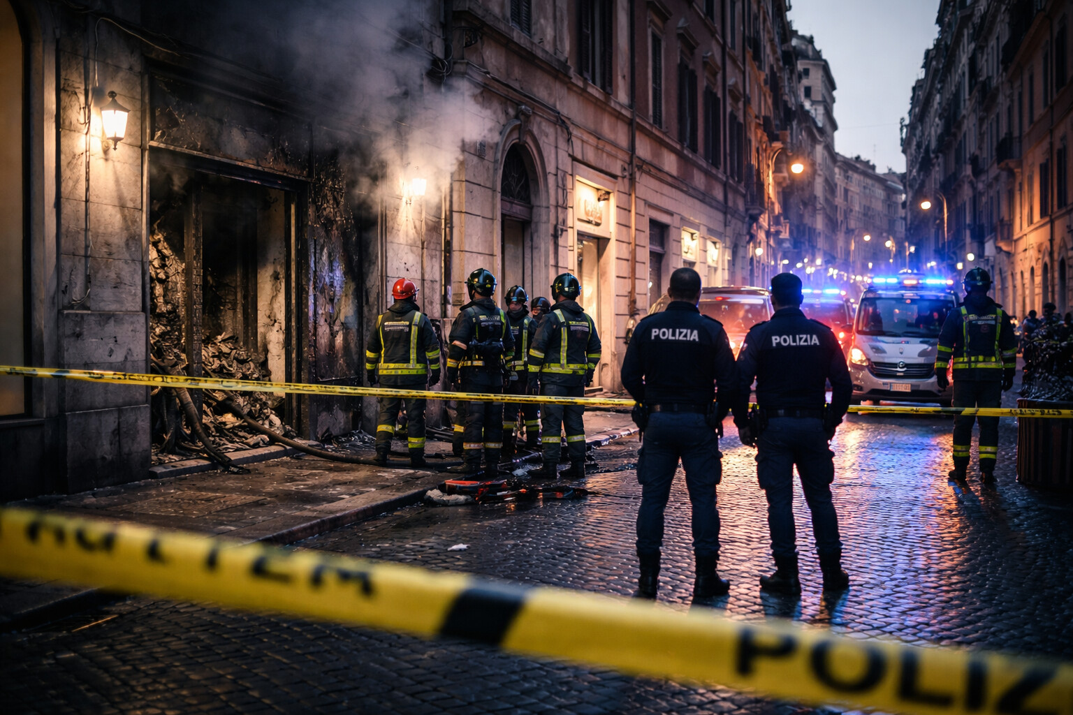 Si toglie il braccialetto e dà fuoco al negozio dell’ex: 35enne arrestato e portato in carcere