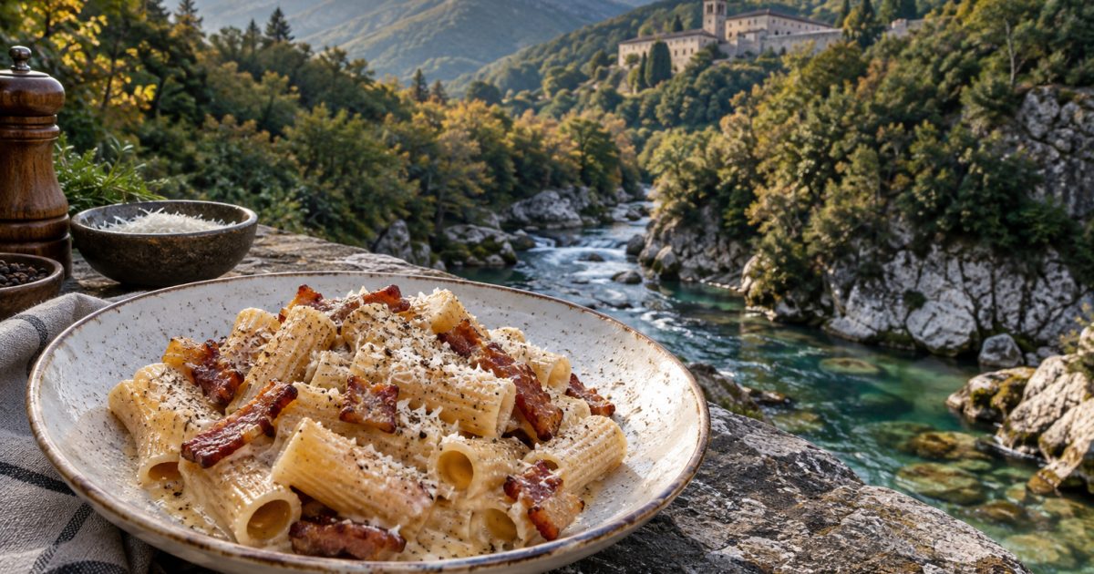 Subiaco e la valle dell’Aniene: la gricia tra monasteri, boschi e acqua corrente