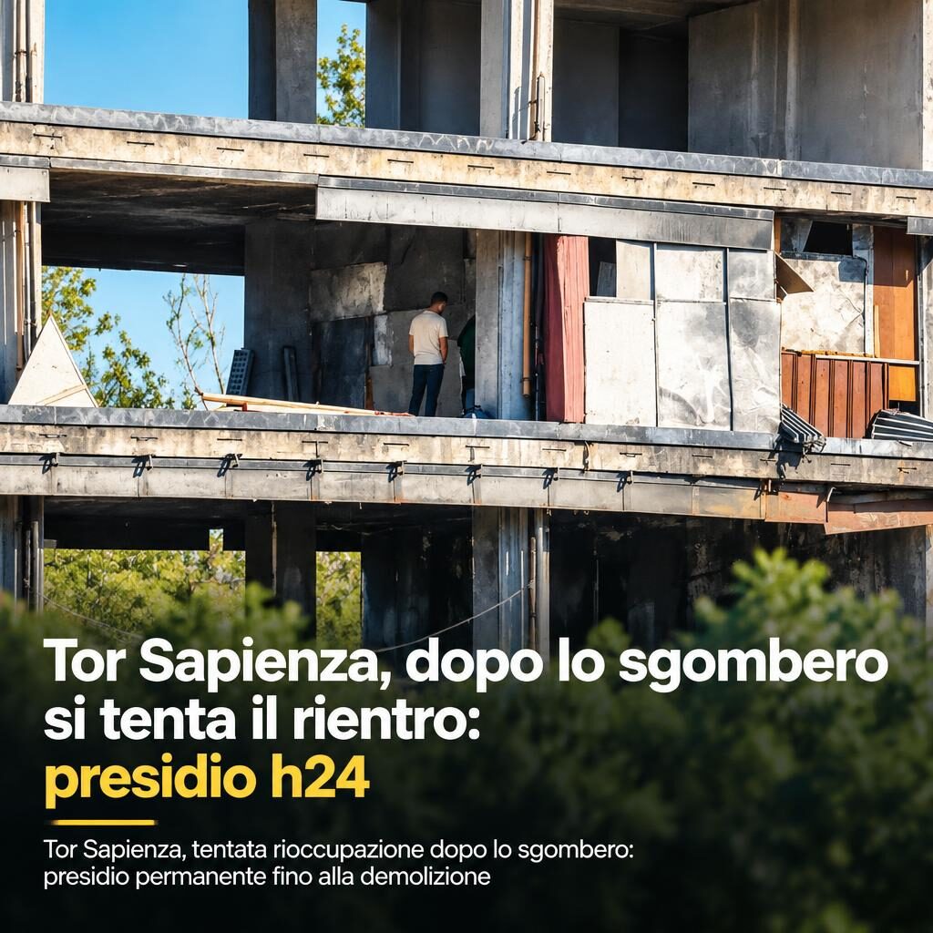 Tor Sapienza, dopo lo sgombero si tenta il rientro: presidio h24