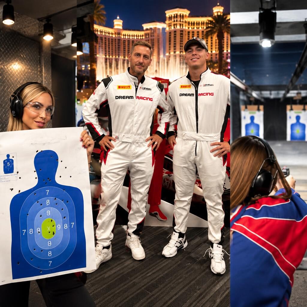 Totti, 50 anni a Las Vegas: poligono, Nascar e festa al Bellagio