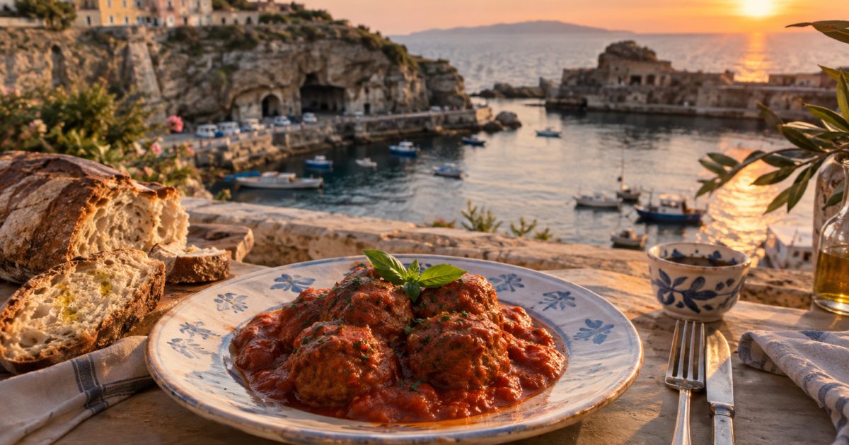 Ventotene, il mare pontino e il comfort delle polpette al sugo alla romana