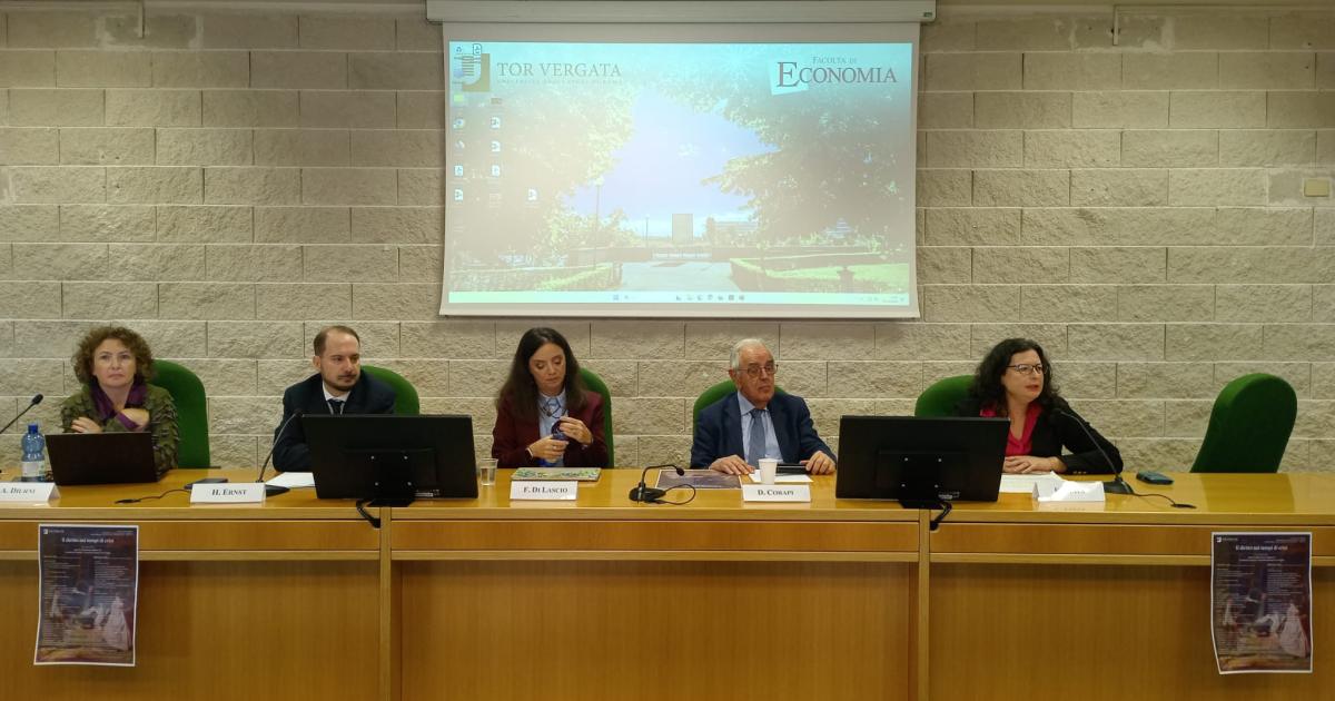 Il diritto ai tempi della crisi: convegno all’Università di Roma Tor Vergata