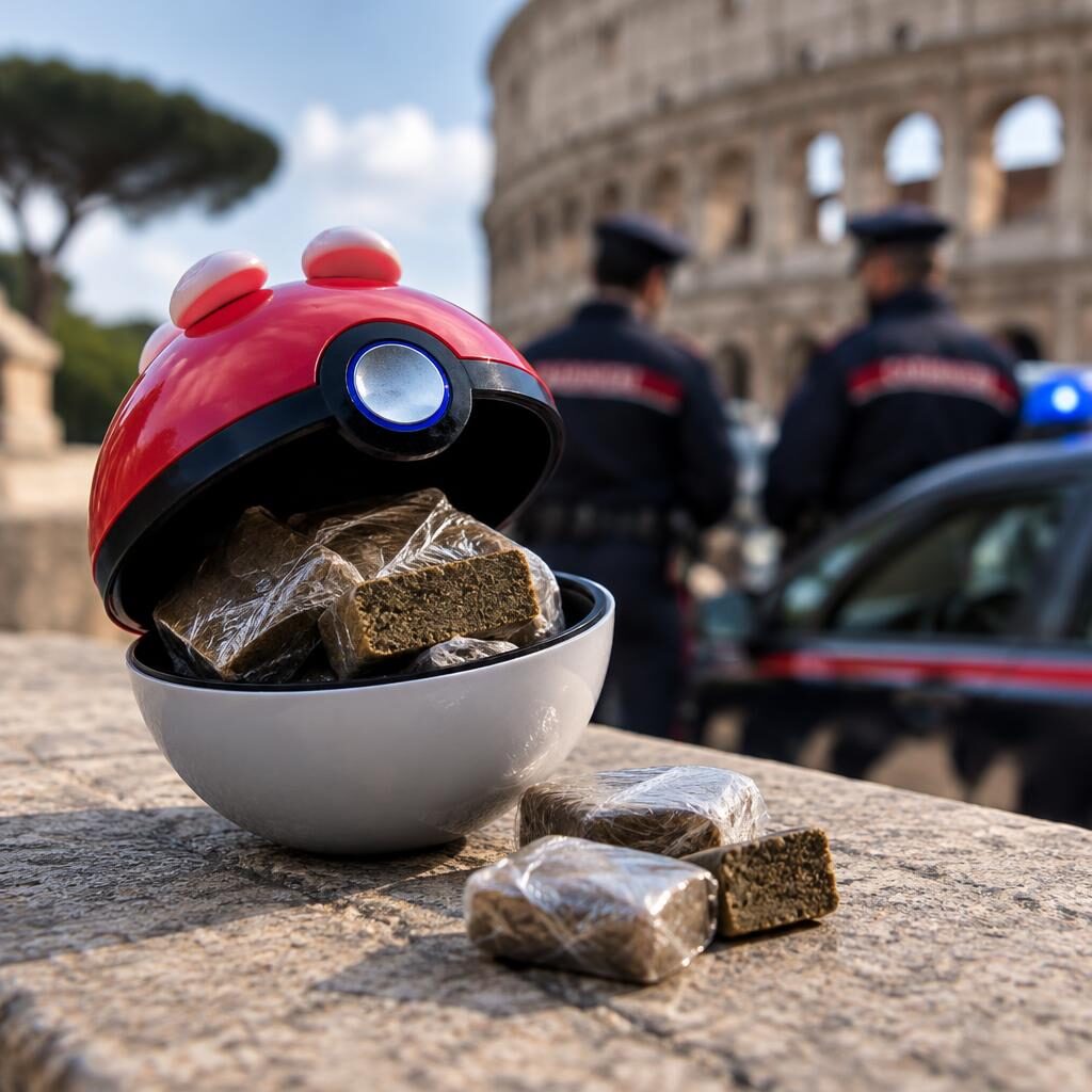 A Roma 53 grammi di hashish nella Poké Ball: nove arresti