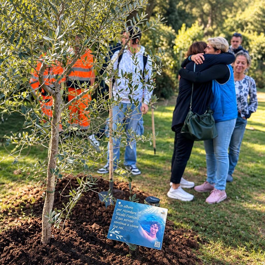 A Villa Glori un ulivo per Nicolò Fraticelli, due anni dopo