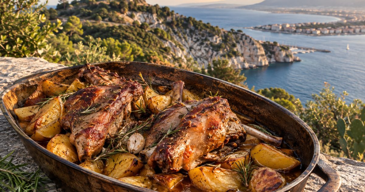 Abbacchio al forno a Gaeta, tra i sentieri verdi di Monte Orlando